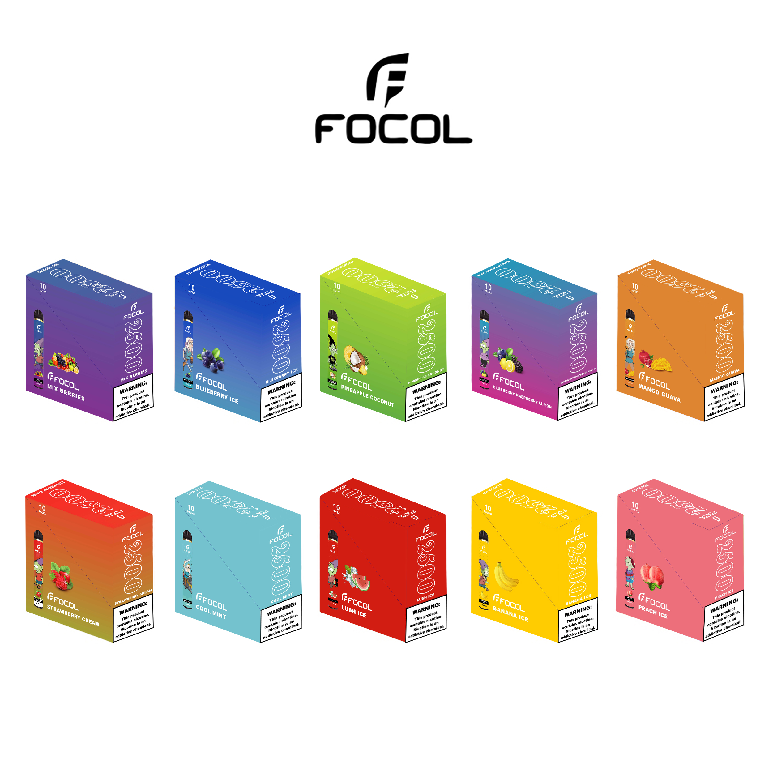 FOCOL STICK Disposable Vape Device 2500 Puffs
